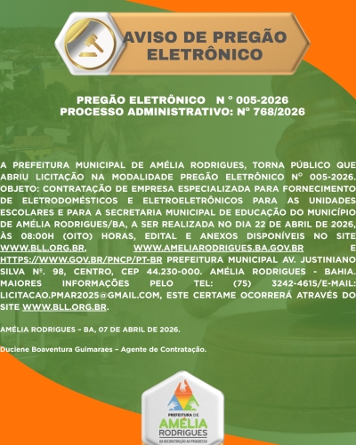 AVISO DE DISPENSA DE PREGÃO ELETRÔNICO Nº 005-2026