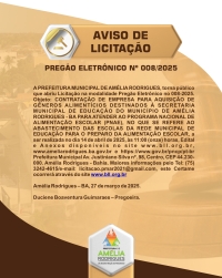 AVISO DE PREGÃO ELETRÔNICO Nº 008-2025