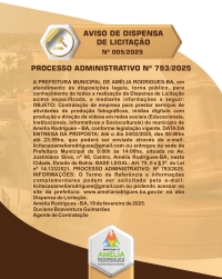 AVISO DE DISPENSA DE LICITAÇÃO Nº 005-2025