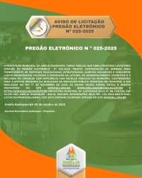 AVISO DE PREGÃO ELETRÔNICO Nº 025-2025