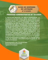 AVISO DE DISPENSA DE LICITAÇÃO Nº 012-2025