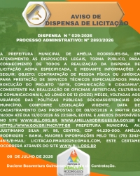 AVISO DISPENSA DE LICITAÇÃO Nº 029-2026
