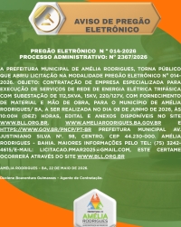 AVISO DE PREGÃO ELETRÔNICO Nº 014-2026