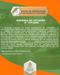 AVISO DE DISPENSA DE LICITAÃO Nº 034-2025