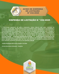 AVISO DE DISPENSA DE LICITAÇÃO Nº 032-2025