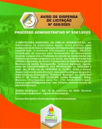 AVISO DE DISPENSA DE LICITAÇÃO N⁰ 028-2025